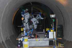 Large Diameter PCCP Repaired with Carbon FRP