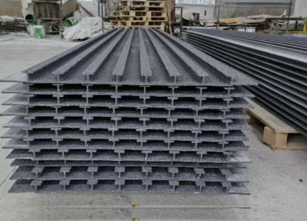 Pultruded FRP SPiRe+ panels being manufactured at QuakeWrap facility