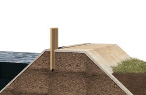 2. The first SPiRe+ panel is inserted in the trench